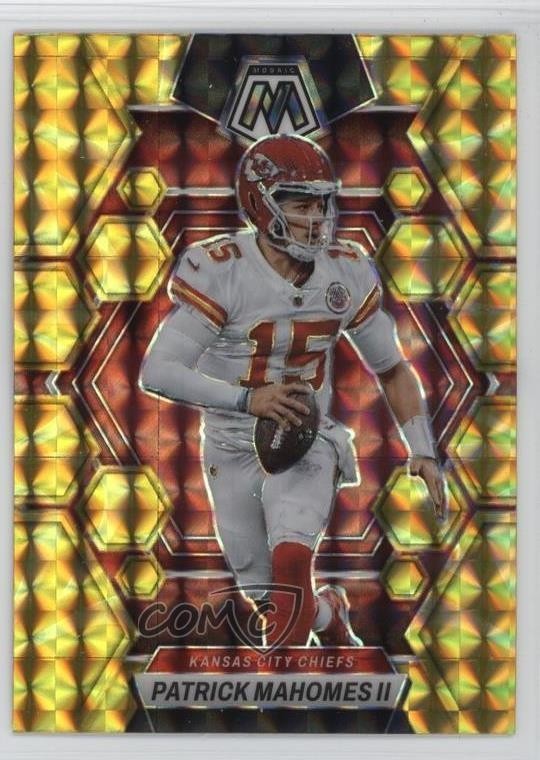 2023 Panini Mosaic Reactive Yellow Mosaic Prizm Patrick Mahomes II #109 oh4