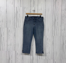 NYDJ capri jeans womens size 8 lift x tuck mid rise stretch medium wash
