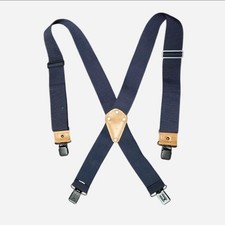 Dickies Men's Industrial Strength Ballistic Nylon Clip End Work Suspenders- Navy