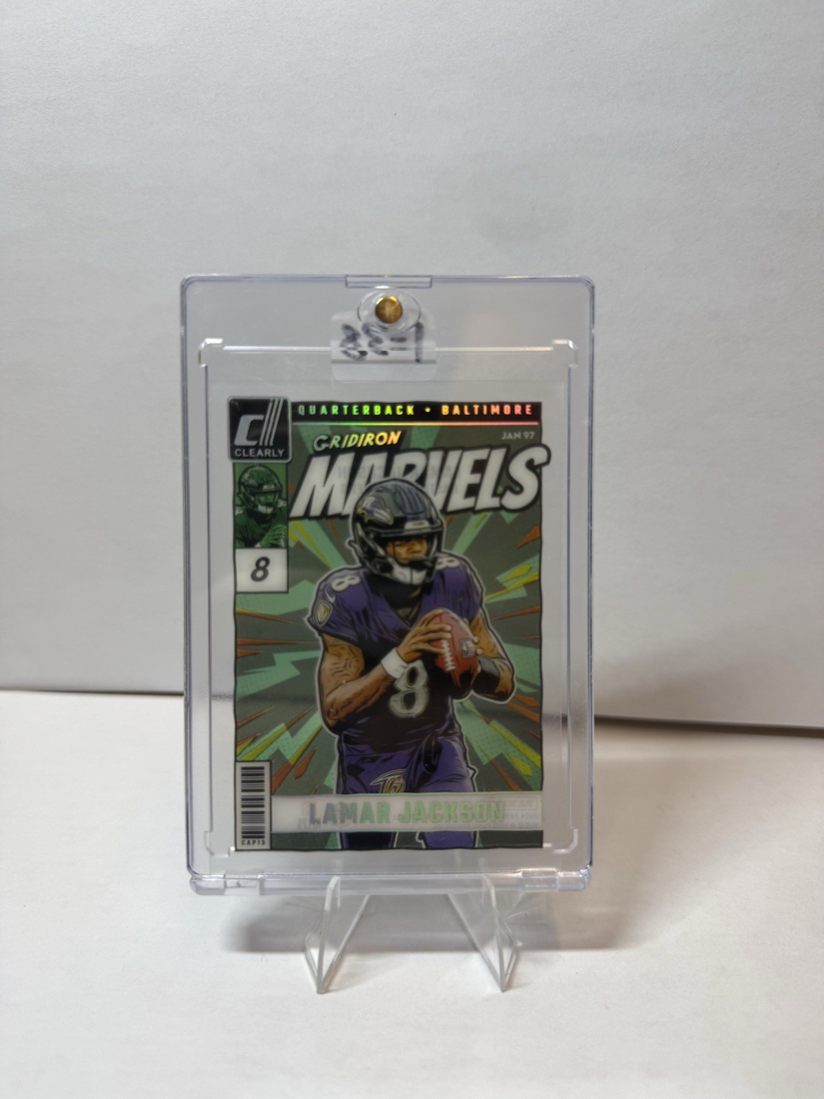 2024 Panini Clearly Donruss - Gridiron Marvels Lamar Jackson #3 Case Hit SSP