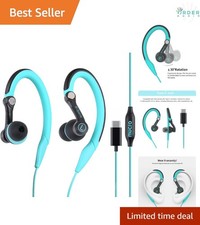 USB C Headphones Wired Earbuds Over Ear Hooks Sports Running Gym In Ear