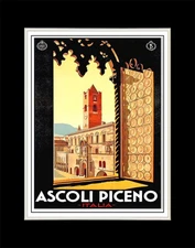 1932 Ascoli Piceno Italy - Matted for 11x14 Frame