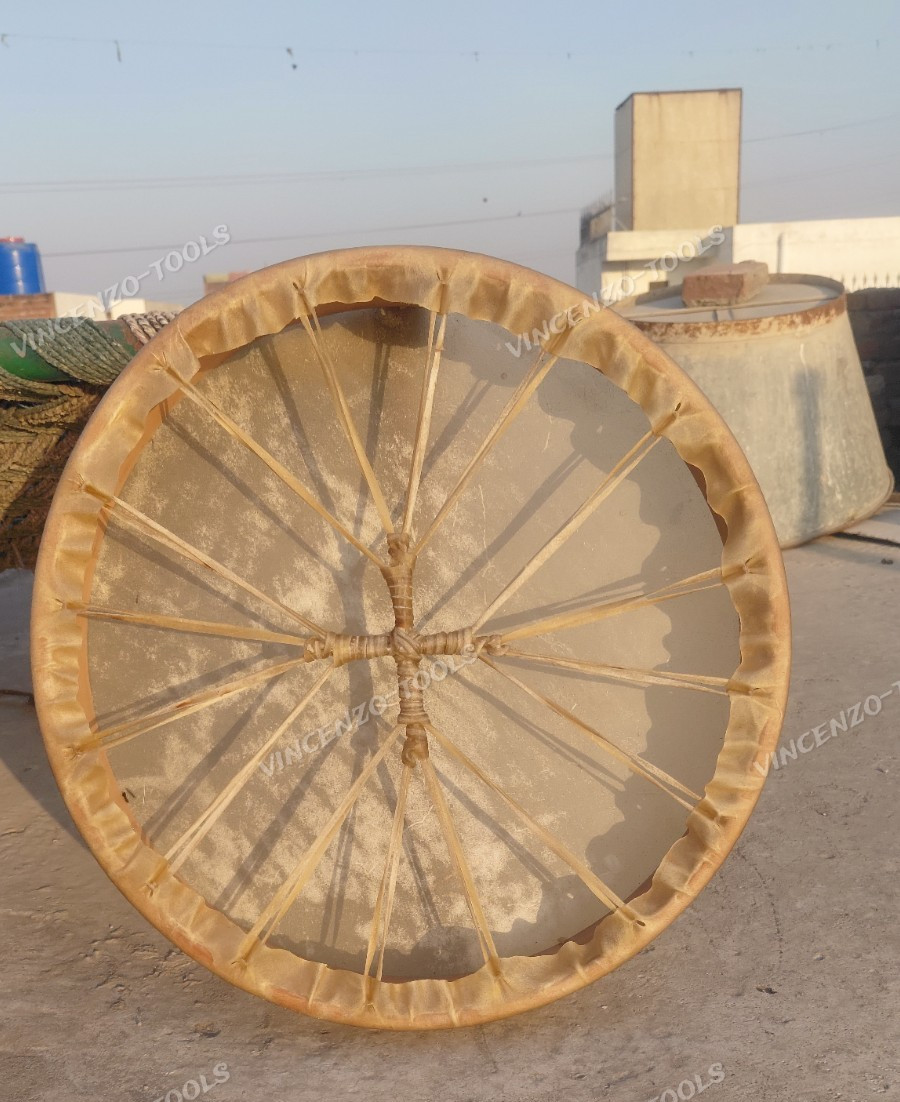 Native Style 18 Inch Shamanic Drum Cowhide Frame Spiritual Healing Tool