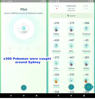 Pokemon Go - Platinum Medal - x300 Pokemon Region - Pilot Medals - Mini PTC