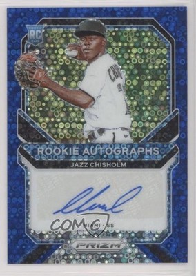 2021 Panini Prizm Rookie Blue Donut Circle 41/49 Jazz Chisholm Auto RC 1k0s