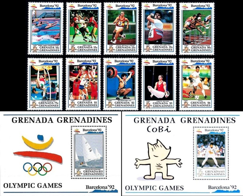 GRENADA-GR 1992 OLYMPIC GAMES + 2 S/S ** SPORTS
