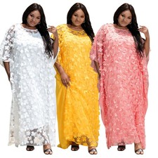 Moroccan Abaya African Women Loose Maxi Dress Dashiki Oversize Kaftan Robe Gown