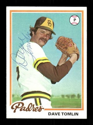 1978 Topps  #86 Dave Tomlin signed autograph EX+ dead centered,  EAA1 bxcp71