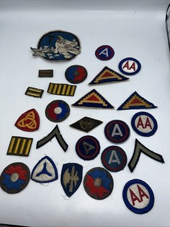 MTB Vintage Military Uniform Patch & Insignia Lot U.S.A Mixed Patches 25 Pcs