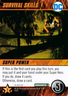 SURVIVAL SKILLS DC Comics Deck Building Game ART card ARROW REDUX GREEN ARROW