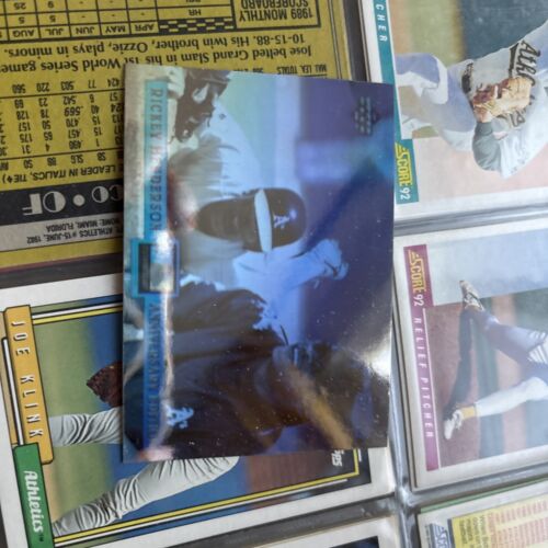 1994 Upper Deck Rickey Henderson Card Baseball Oakland A's Chrome Series LIMITED - Picture 2 of 3