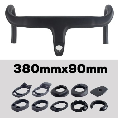 Road Bike Full Carbon Fiber Bicycle Integrated Handlebar 360-380mm with Spacers - Picture 8 of 40