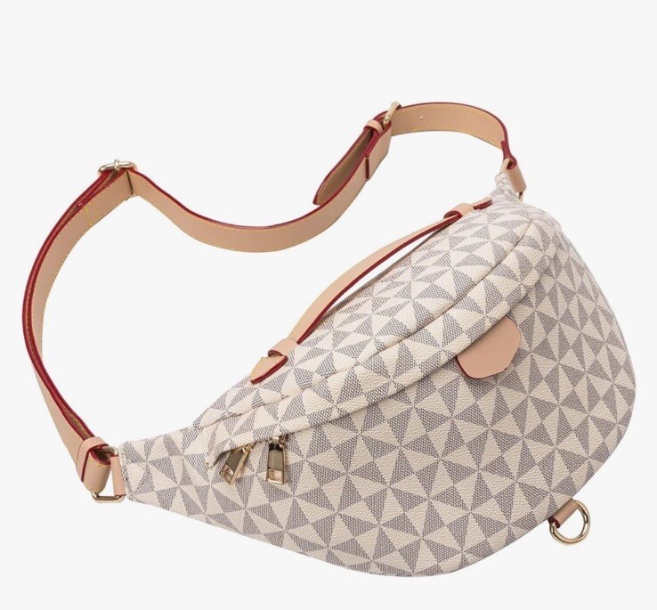Belt Bag For Women Crossbody for Women Bum Bag Small Leather Chest Waist Chec...