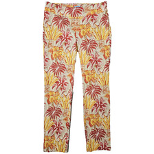 J. McLaughlin Womens 12 Maisie Pull-On Pants Multicolor Tropical Travel Vacation