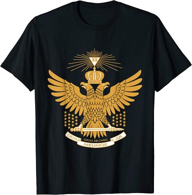 NEW LIMITED Mens 33rd Degree Masonic Scottish Rite Wings Up Father's Day T-Shirt