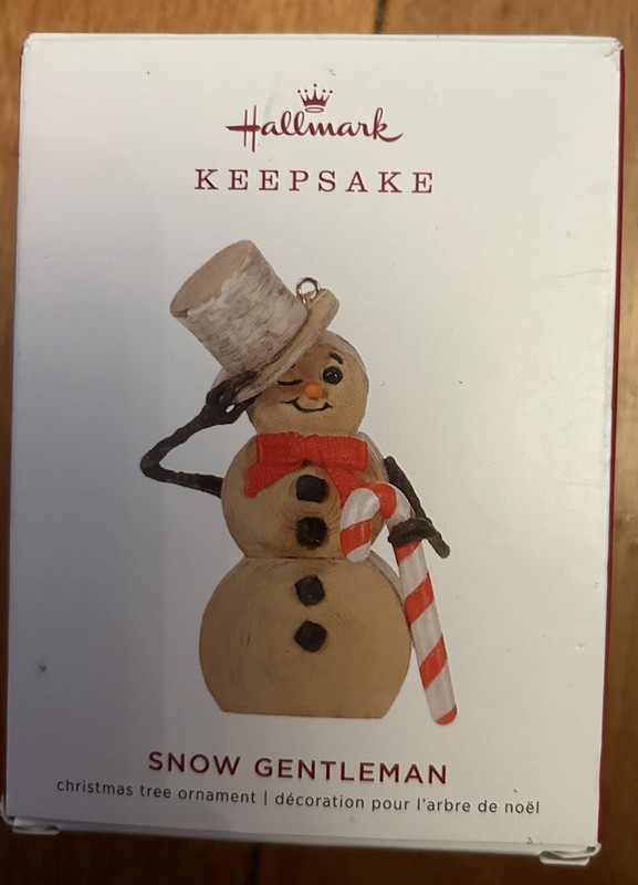 Hallmark Snow Gentleman - Snowman Top Hat Candy Cane  Keepsake Ornament 2019