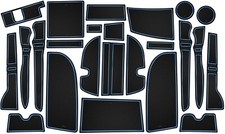 Alfombrillas antideslizantes interiores de goma para bolsillo de puerta de taza para 10-23 4Runner