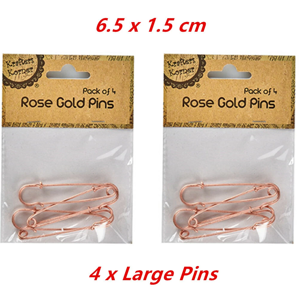 Large gold on sale safety pin brooch