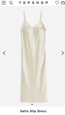 cream satin slip dress