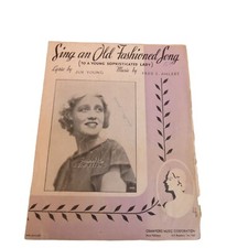 Sing an Old Fashioned Song Sheet Music Ruth Etting Joe Young Fred L.Ahlert 1935