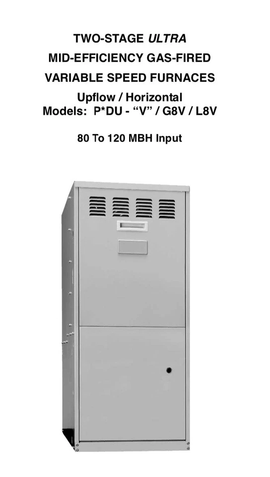 Luxaire Unitary G9V06012UPB11G 60k BTU Horno de Aire Caliente Gas Natural Nuevo Antiguo Stock Foto 3 de 4