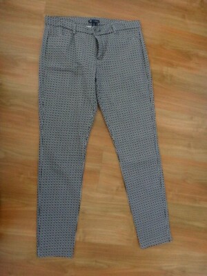 women's GAP SLIM CITY pants Geo Dot 6 28  R skinny black white like NEW