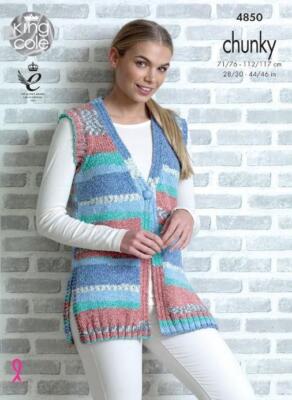 King Cole Grob Strick Muster Strickjacke Und Weste 4850
