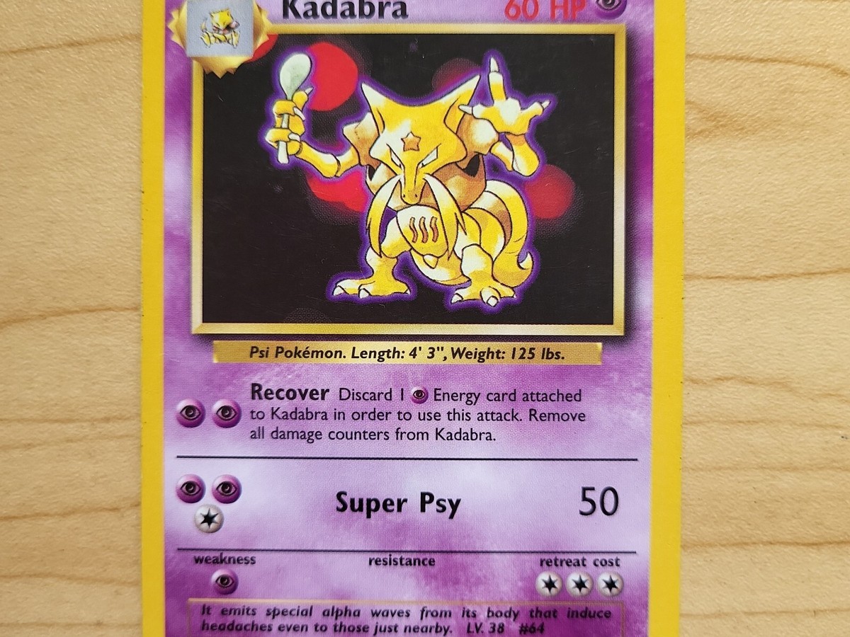 Pokmon TCG Kadabra Base Set 32/102 Regular Unlimited Uncommon