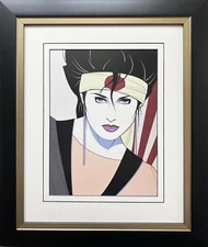 Patrick Nagel "Piedmont Graphics" (detail) NEW CUSTOM FRAMED Art Deco  Woman 
