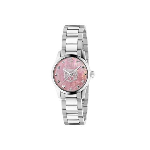 Gucci G-Timeless Watch YA1265013 Silver steel Strap Lady 