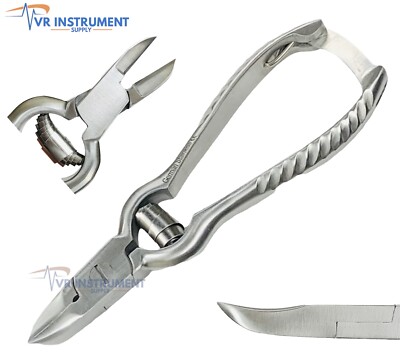 Heavy Duty Toe Nail Clipper for Thick Toenails Barrel Spring Stainless Steel