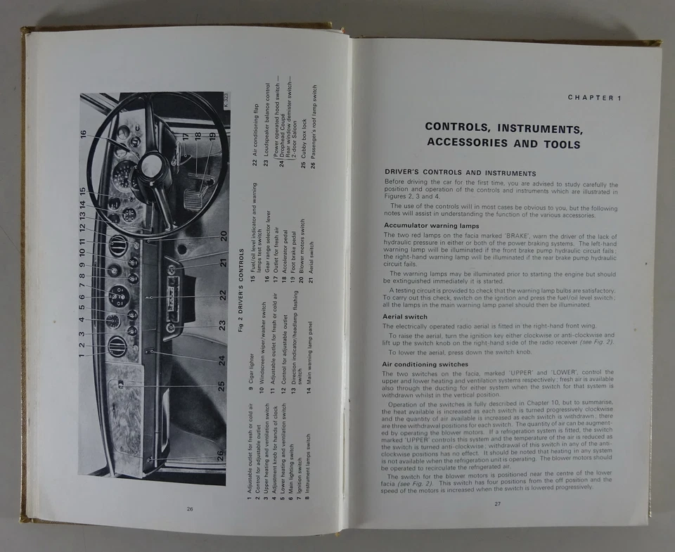 Mappa di Bordo + Istruzioni D'Uso Rolls Royce Argento Shadow + Bentley T1 Da - Immagine 3 di 3