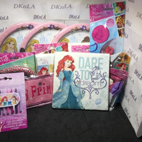 Suministros para fiestas de cumpleaños "Princesa Disney", platos, pancartas, servilletas, globos - Imagen 3 de 127