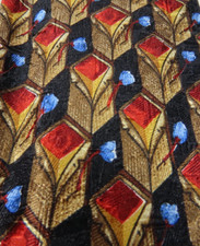 Ermenegildo Zegna ExclusiveDesign Pure Silk Floral Geometric Italian Necktie EUC