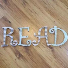 Handmade Read  Wall Letters Kids Playroom
