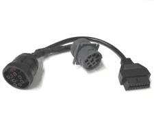Mobilistics 9 Pin Deutsch to OBD2 Y Splitter Truck GPS