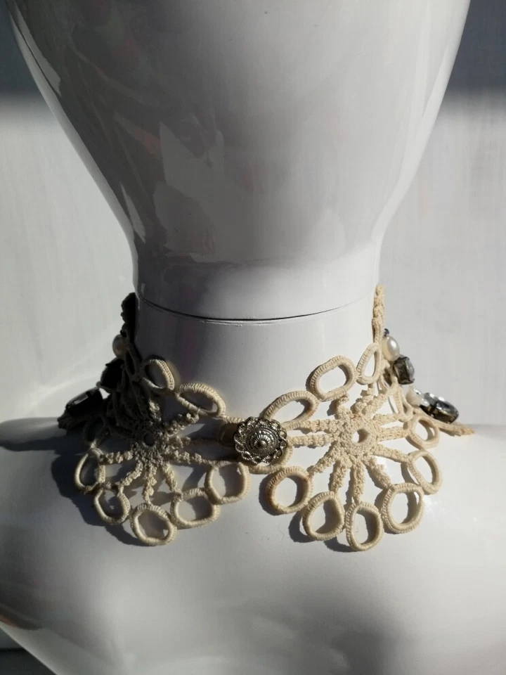 joyería mujer gargantilla collar collar collar moda accesorios conjunto collar bordado Foto 2 de 4