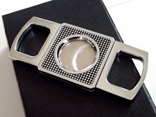 Angelo Zigarrenschneider Zigarrencutter Doppelklingen Cutter chrom/schwarz NEU!