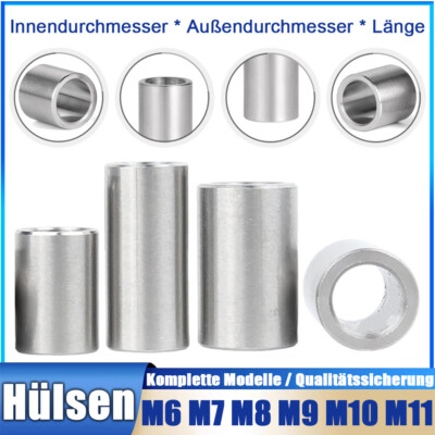 Distanzhülsen Größentabelle Dstanzhülsen Edelstahl A1 Abstandshülsen Hülsen M2 M2,5 M3 M4 M5 M6 M8 Distanzhülsen Außendurchmesser