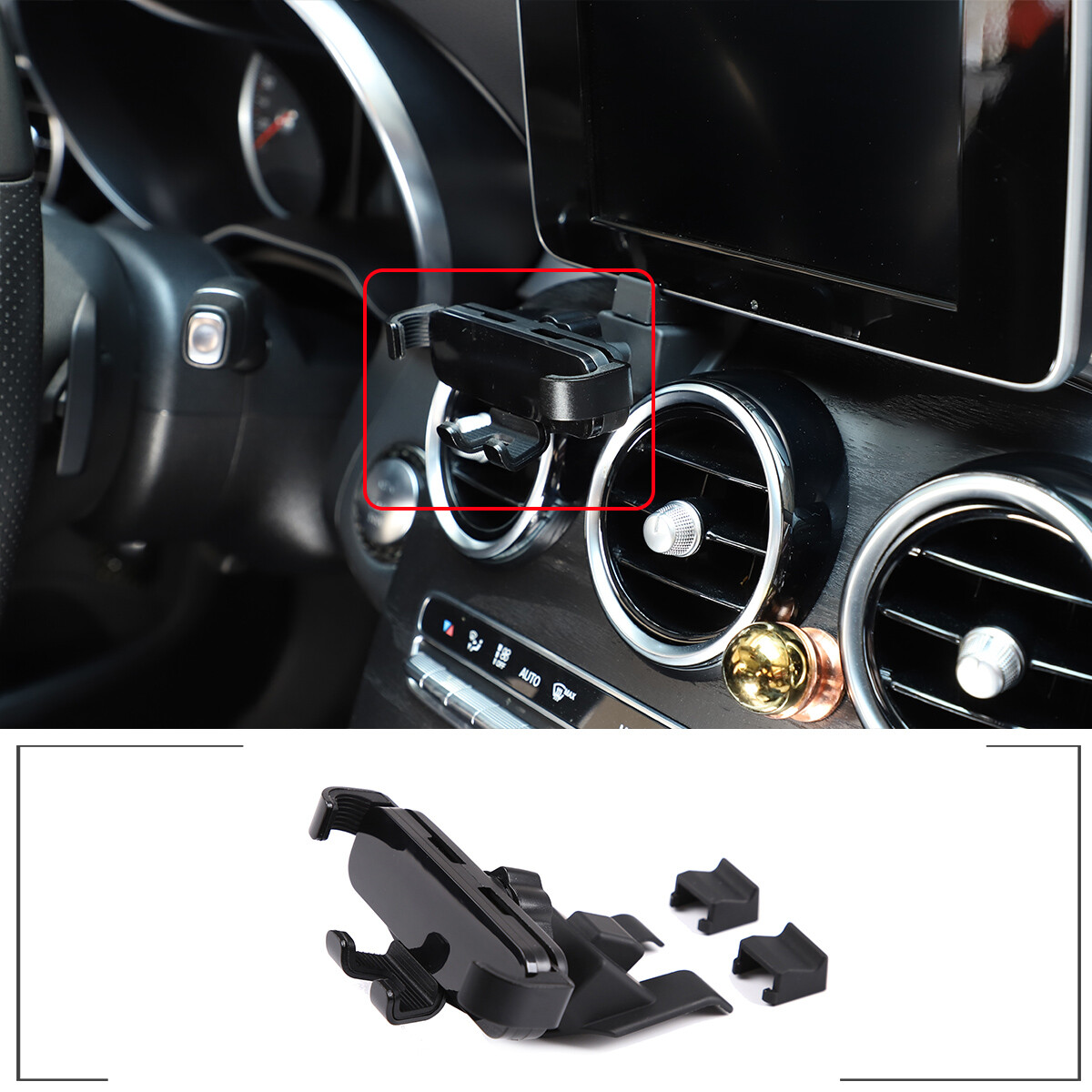 Car Phone Mount Holder Clip Car Air Vent Holder for Benz C GLC Class 15-18-image