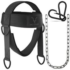 Jag Adjustable Head Strap, Neck Trainer with Neoprene Padding, Head Harness