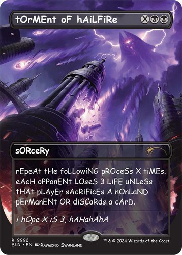 MTG Torment of Hailfire RAINBOW FOIL Secret Lair Drop 9992 NM | eBay