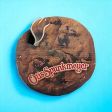 Vintage Otis Spunkmeyer Chocolate Chip Cookie Hanging Car Air Freshener NOS