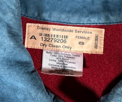 Miki  VTG Disney Employee Workwear Maintenance Full Zip Red Bomber