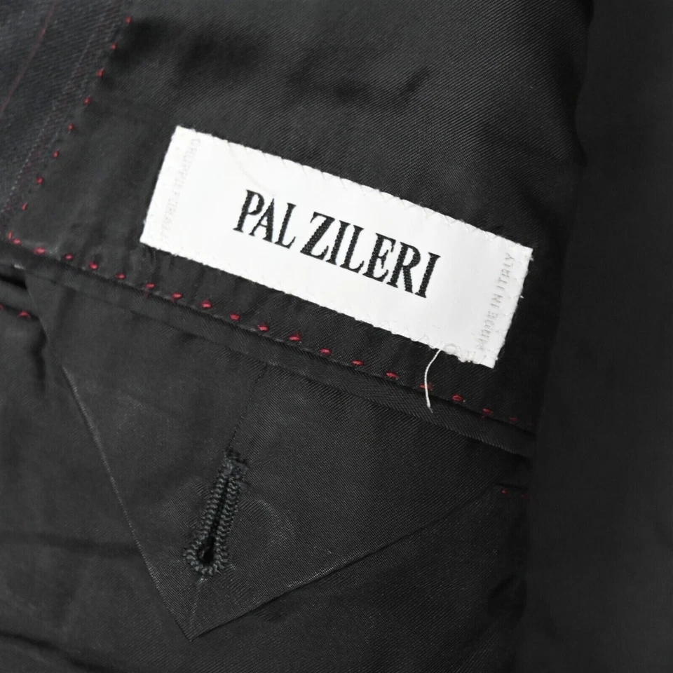 Blazer Traje Chaqueta Abrigo Deportivo Pal Zileri 46R Gris Rayas Lana Superfina Italia Foto 4 de 4
