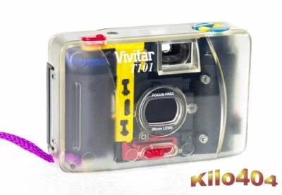 Vivitar T101 ✯ Transparent ✯ Wie Neu ✯ OVP ✯ Kompaktkamera ✯ 35mm Film ✯ - Bild 1 von 4