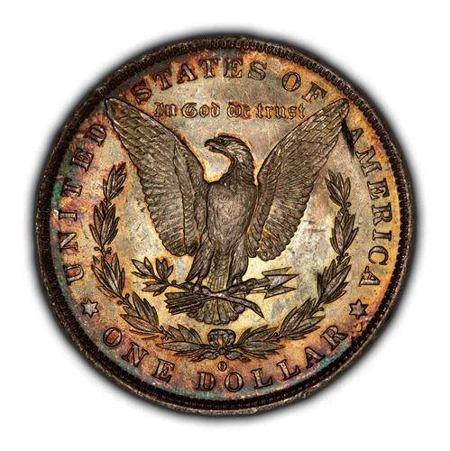 1883-O $1 Morgan Silver Dollar - Neon Toning - BU - SKU-D6212