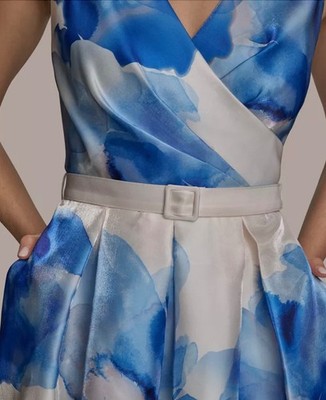 Donna Karan New York Women's Printed a-Line Dress - Cielo Multi - 10 | eBay