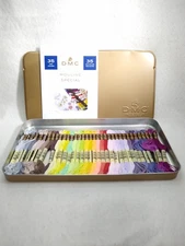 DMC 35pc MOULINE SPECIAL Embroidery Floss in Gold Collector Tin NEW