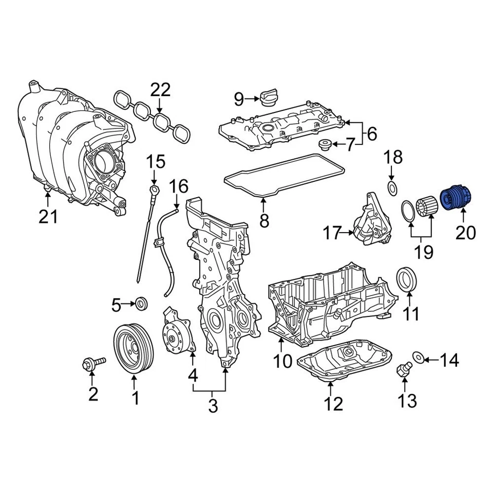 For Scion xD 2008-2014 Scion 156200T010 Engine Oil Filter Housing — 第 2/2 张图片